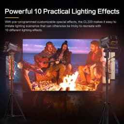 COLBOR CL220 220W 2700-6500K Bi-Color COB LED Video Light with Built-in Mesh Remote Networking Module for Photography Fill Lamp