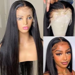 HD Transparent Lace 13x4 13x6 in Front Wigs 30 32 Inch Straight Bling Hair Lace Frontal Wig Human Hair Wig Brazilian For Women