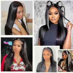 HD Transparent Lace 13x4 13x6 in Front Wigs 30 32 Inch Straight Bling Hair Lace Frontal Wig Human Hair Wig Brazilian For Women
