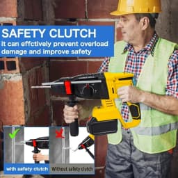 26MM Brushless Electric Hammer Drill Multifunctional Rotary Cordless Rechargeable Power Tools For 21V Battery Fast logistics