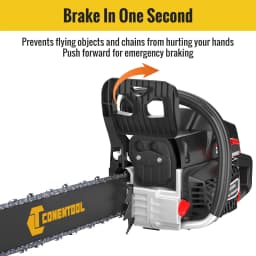 CONENTOOL 58CC Oil Chainsaw 18 Inch Woods Cutting Machine Power Tools Cordless 2-Stroke Petrol Engine 550ml Garden Logging Tools