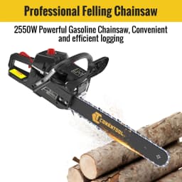 CONENTOOL 58CC Oil Chainsaw 18 Inch Woods Cutting Machine Power Tools Cordless 2-Stroke Petrol Engine 550ml Garden Logging Tools
