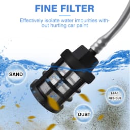 25 Bar Cordless High Pressure Washer with 1.5Ah 21V Battery and Charger, Duckbill Nozzle, 5m Hose, Quick Connectors, Foam Pot