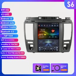 Hizpo For Tesla Style Carplay Car Radio for Nissan Tiida C11 2004-2013 2Din Multimedia Player GPS Navigation 9.7 Inch Android 13