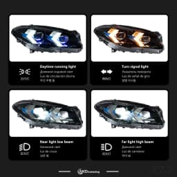 AKD Car Styling LED Head Lamp for BMW F10 Headlights 2010-2017 520i 525i 530i F11 LED Headlight DRL Projector Lens Auto Accessories