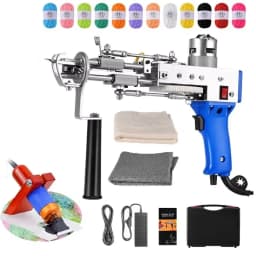 Tufting Gun 2in1 Set with Fabric Carpet Trimmer 5-40 Stitch/sec Adjustable Speed Electric Carpet Gun,7-21mm Focking Machine