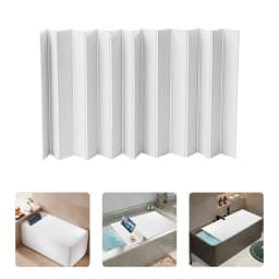 Bathtub Cover Foldable PVC Bathtub Sheet Waterproof & Dustproof Bathtub Tray Insulation Board for Home, Bathroom, Spa