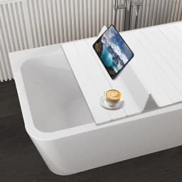 Bathtub Cover Foldable PVC Bathtub Sheet Waterproof & Dustproof Bathtub Tray Insulation Board for Home, Bathroom, Spa
