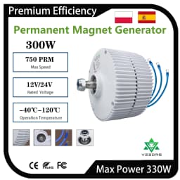 Max 330W DC 12V Permanent Magnet Generator for DIY Horizontal Efficiency Wind Turbine Generator Windmil Hydraulic Generator