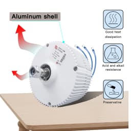 Max 330W DC 12V Permanent Magnet Generator for DIY Horizontal Efficiency Wind Turbine Generator Windmil Hydraulic Generator