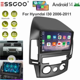 ESSGOO Android14 9" Apple Carplay Android auto For Hyundai I30 2006-2011 Car Stereo RADIO GPS Nav WIFI SWC FM BT Mirror link USB