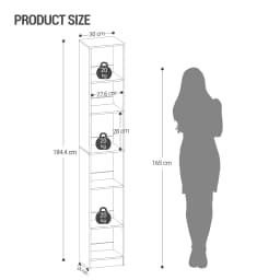 Bookcase, Modern Open Wooden Bookshelf, Storage Racks and Display Shelves for Living Room, Home Office, Bedroom, 6-Tier