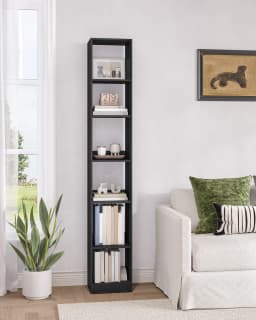 Bookcase, Modern Open Wooden Bookshelf, Storage Racks and Display Shelves for Living Room, Home Office, Bedroom, 6-Tier