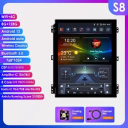 Hizpo 2DIN 9inch Android CarPlay Universal Car Radio Generic Multimedia Player GPS Navigation WiFi Bluetooth RDS DSP SWC 4G-LTE Optional No Canbus