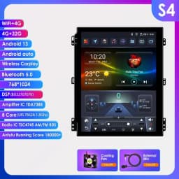 Hizpo 2DIN 9inch Android CarPlay Universal Car Radio Generic Multimedia Player GPS Navigation WiFi Bluetooth RDS DSP SWC 4G-LTE Optional No Canbus