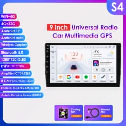 Hizpo 2DIN 9inch Android CarPlay Universal Car Radio Generic Multimedia Player GPS Navigation WiFi Bluetooth RDS DSP SWC 4G-LTE Optional No Canbus
