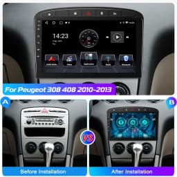 ESSGOO Android 14 Car Stereo Multimedia Player Radio 9" For Peugeot 408 308 2007-13 Carplay Android Auto GPS Navi Wifi RDS SWC