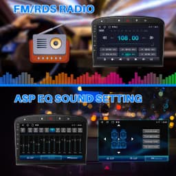ESSGOO Android 14 Car Stereo Multimedia Player Radio 9" For Peugeot 408 308 2007-13 Carplay Android Auto GPS Navi Wifi RDS SWC