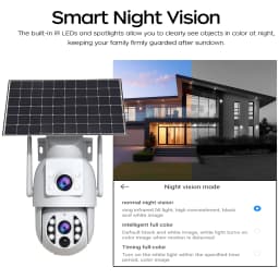 JOOAN 4MP Solar Wifi Camera Dual Lens Outdoor Wireless PIR Human Detection Night Built in Battery Home Security CCTV Video Surveillance