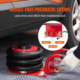 SucceBuy Triple Bag Air Jack 3 Ton (6600 lbs) Capacity Portable Pneumatic Car Jacks Heavy Duty & Quick Lifting for Garage Repair