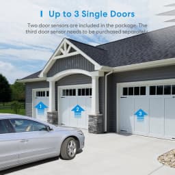 Meross Smart Garage Door Opener with External Antenna Up to 3 Single Doors EU Version Support HomeKit Alexa Google Home
