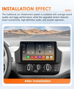 Hizpo Car Stereo Radio Touch Screen For Volkswagen UP! 2017-2023 UP Manual A/C Carplay GPS Navigation 8 Core 4G WIFI Autoradio