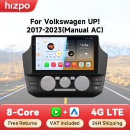 Hizpo Car Stereo Radio Touch Screen For Volkswagen UP! 2017-2023 UP Manual A/C Carplay GPS Navigation 8 Core 4G WIFI Autoradio