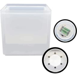 3.5L LED Ice Bucket Double Layer Square Champagne Wine Drinks Beer Bucket with Multi Color Gradual Change for KTV Parties