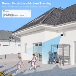 Ctronics 5MP 5G WiFi Surveillance Camera Outdoor 360 Human Detection Auto Tracking Security Camera Color Night Vision Onvif