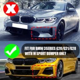 AC Style Front Bumper Splitter Lip For BMW G20 330i M Sport 2019-22 Carbon Fiber
