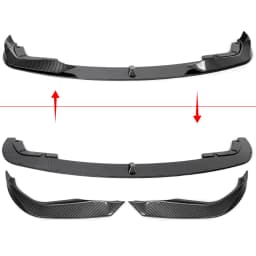 AC Style Front Bumper Splitter Lip For BMW G20 330i M Sport 2019-22 Carbon Fiber