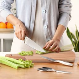 Acacia Rectangular Wood Cutting Board with Handle, Kitchen Wooden Chopping Board for Bread, Meat, Fruits, Cheese and Serving