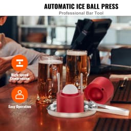 SucceBuy Ice Ball Press 2.4" Ice Ball Maker, Aircraft Al Alloy Ice Ball Press Kit for 60mm Ice Sphere