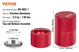 SucceBuy Ice Ball Press 2.4" Ice Ball Maker, Aircraft Al Alloy Ice Ball Press Kit for 60mm Ice Sphere