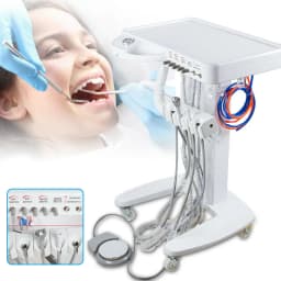 Einheit Tragbarer Rollwagen Dental Portable Mobile Self Delivery Cart Unit 4Loch