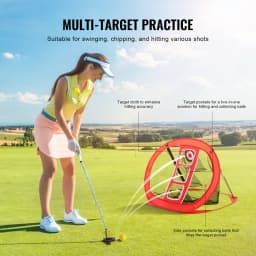 VEVOR Golf Chipping Net Pop Up Golf Practice Net Golf Hitting Aid Net with Target and Carry Bag for Backyard Driving Trainning