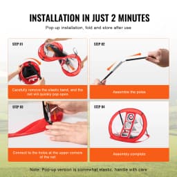 VEVOR Golf Chipping Net Pop Up Golf Practice Net Golf Hitting Aid Net with Target and Carry Bag for Backyard Driving Trainning