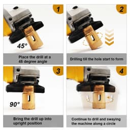 SHDIATOOL 1Pc Dia110mm Diamond Drilling Core Bit M14 Porcelain Ceramic Tile Granite Drill Bit Masonry Hole Saw Opener Crown