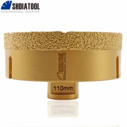 SHDIATOOL 1Pc Dia110mm Diamond Drilling Core Bit M14 Porcelain Ceramic Tile Granite Drill Bit Masonry Hole Saw Opener Crown