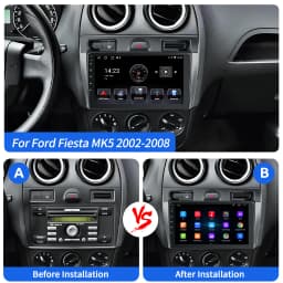 ESSGOO 9" For Ford Fiesta MK5 2002-08 Android 14 Car Stereo Radio Carplay Android Auto GPS Navigation BT FM WiFi RDS Mirror Link