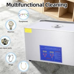 Ultrasonic Cleaning Machine 15/30L Digital Jewelry Cleaner 40kHz with Heater Stainless Steel Adjustable Time and Temperature for