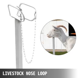 SucceBuy Livestock Stand Trimming Stand with Straight Head Piece Goat Trimming Stand Metal Frame Livestock Trimming Stands