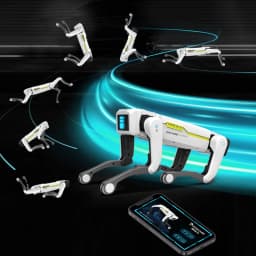 Teeggi Electric RC Intelligent Robot Dog Multifunction RC Mechanical Dog with turret Educational Toy Bionic Smart Robot Toy Gift