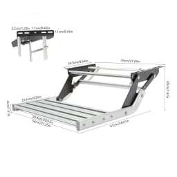 Single Step Aluminium | Extendable Side Steps | Step Entry Motorhome Caravan Aluminum Alloy Manual Entry Step
