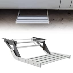 Single Step Aluminium | Extendable Side Steps | Step Entry Motorhome Caravan Aluminum Alloy Manual Entry Step