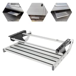 Single Step Aluminium | Extendable Side Steps | Step Entry Motorhome Caravan Aluminum Alloy Manual Entry Step