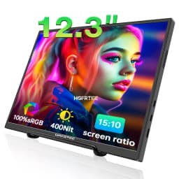HGFRTEE 12.3inch Portable Monitor 3:2 400Cd/m² 100%sRGB second screen Gaming Extended Display for Mac Phone PS5 Xbox Switch