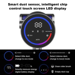 Liectroux i10 Handheld Cordless Wireless Vacuum Cleaner for Home Appliance,27KPA,Smart Dust Detction,Big Touch Screen,Auto Speed
