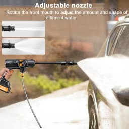 35Bar Electric Car Washer Gun 30000mAh Wireless High Pressure Water Gun Multi Function Rotating Nozzle Home Car Wipe Sprayer