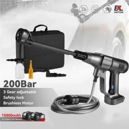 3500W 200Bar Brushless Electric High Pressure Washer Cordless Efficient Car Garden Cleaning Spray Gun for Makita 18V Battery